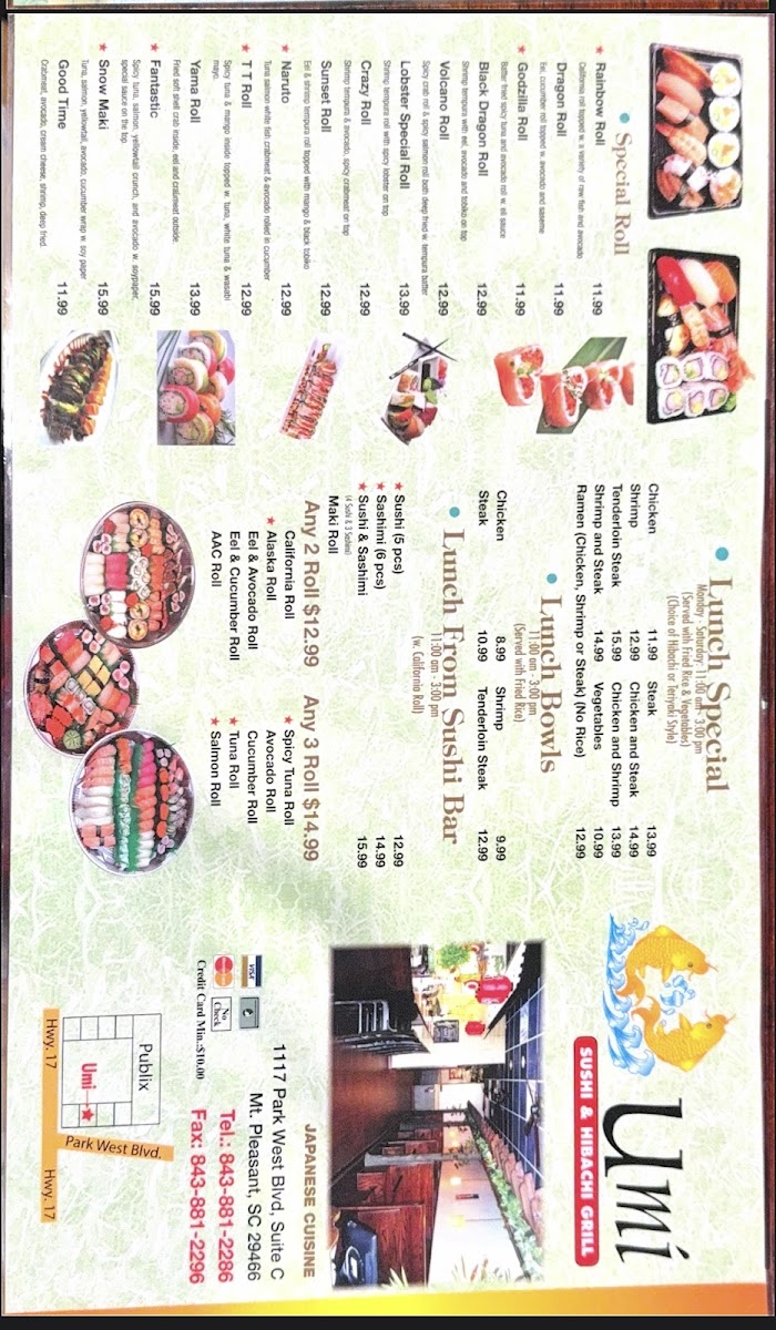 Umi Japanese Restaurant Menu-1